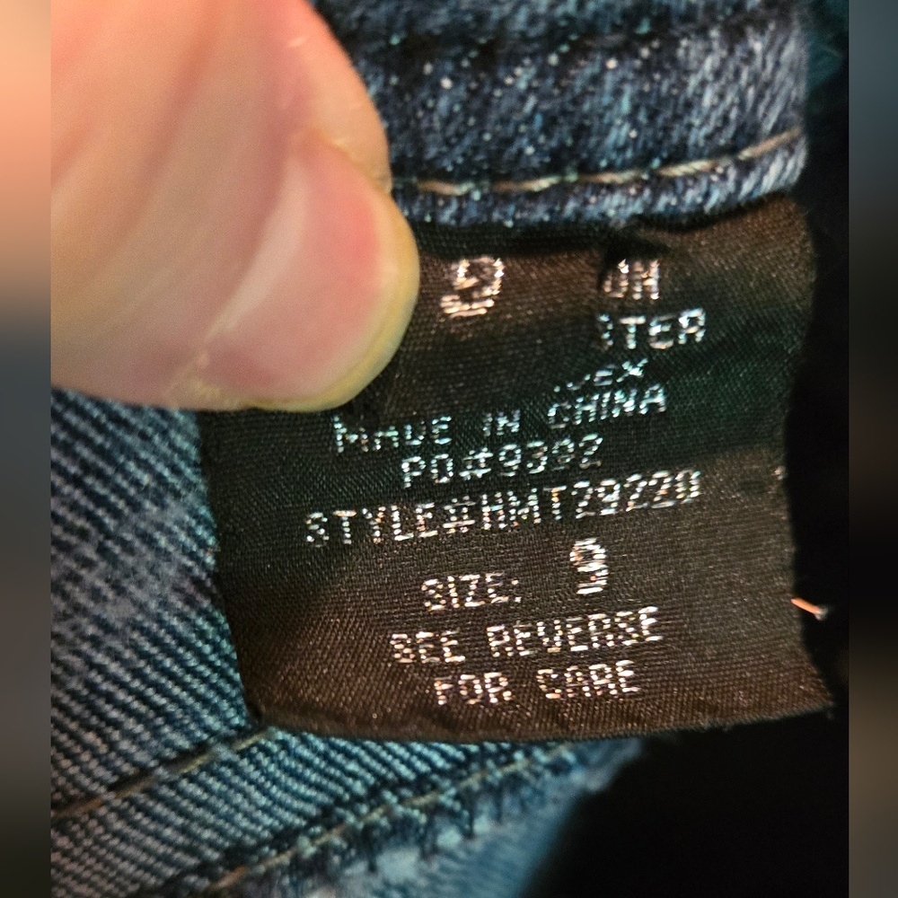 Paris Blues Blue Straight Leg Jeans Natural Distressing Sz9 - Picture 11 of 11